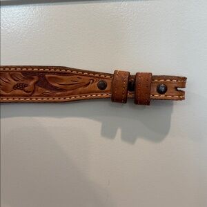 Vintage Texan Brown Leather Belt